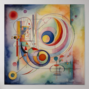 Elegante abstrakte Kunst Wasserfarbenposter Poster