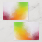 Elegante Abstrakte Kunstlehre Mitteilungskarte (Vorne/Hinten)