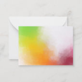 Elegante Abstrakte Kunstlehre Mitteilungskarte (Rückseite)