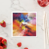 Elegante Abstrakte Kunstvorlage Moderne Farben Serviette (Beispiel)