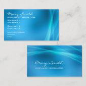 Elegante abstrakte Lichter blau Visitenkarte (Vorne/Hinten)