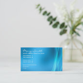 Elegante abstrakte Lichter blau Visitenkarte (Stehend Vorderseite)