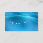 Elegante abstrakte Lichter blau Visitenkarte (Rückseite)