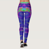 Elegante abstrakte lila Sonnenblume Leggings (Rückseite)