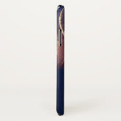 Elegante, Abstrakte Linien, Navy Blue Case-Mate iPhone Hülle (Hinten/Rechts)