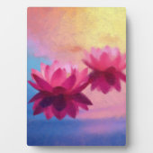 Elegante Abstrakte Lotus-Blume Fotoplatte (Vorderseite)