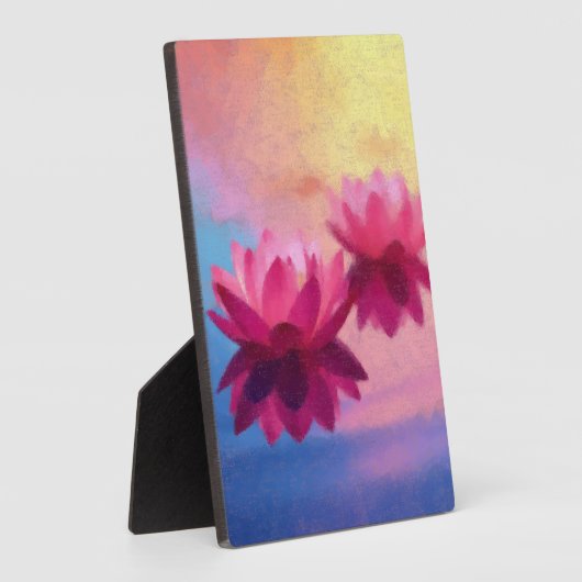 Elegante Abstrakte Lotus-Blume Fotoplatte (Seite)