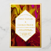 Elegante Abstrakte Malerei Kunst, Dichtung und Mus Folieneinladung (Vorderseite)