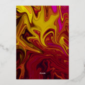 Elegante Abstrakte Malerei Kunst, Dichtung und Mus Folieneinladung (Rückseite)