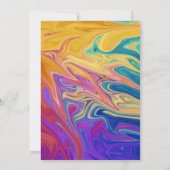 Elegante Abstrakte Malerei Moderne Hochzeit Einladung (Rückseite)