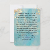 Elegante Abstrakte Marmorkarte Dankeskarte (Rückseite)