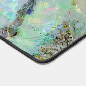 Elegante Abstrakte Marmoropal Mit Monogramm Schreibtischunterlage (Ecke)