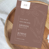 Elegante Abstrakte Minimalistische Hochzeit Save The Date