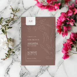 Elegante Abstrakte Minimalistische Hochzeit Save The Date