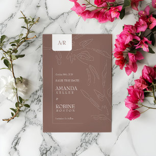 Elegante Abstrakte Minimalistische Hochzeit Save The Date