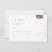 Elegante Abstrakte Minimalistische UAWG RSVP Karte (Vorderseite)