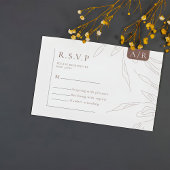 Elegante Abstrakte Minimalistische UAWG RSVP Karte