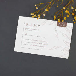 Elegante Abstrakte Minimalistische UAWG RSVP Karte