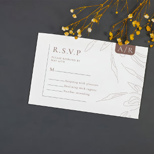 Elegante Abstrakte Minimalistische UAWG RSVP Karte