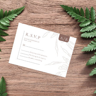 Elegante Abstrakte Minimalistische UAWG RSVP Karte