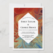 Elegante Abstrakte Moderne Einfache Hochzeit Einladung (Vorderseite)