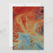 Elegante Abstrakte Moderne Einfache Hochzeit Einladung (Rückseite)