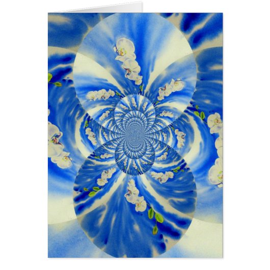 Elegante abstrakte Orchideenmalerei (Vorne)