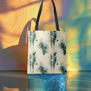 Elegante abstrakte personalisierte Tote-Tasche mit Tasche
