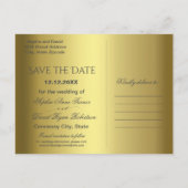 Elegante Abstrakte Pfauenhochzeit Ankündigungspostkarte (Rückseite)