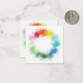 Elegante Abstrakte Rainbow-Farbvorlage Mitteilungskarte (Vorderseite/Rückseite Beispiel)
