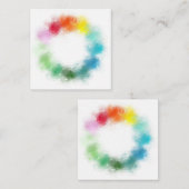 Elegante Abstrakte Rainbow-Farbvorlage Mitteilungskarte (Vorne/Hinten)