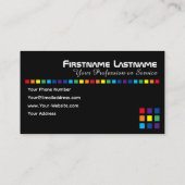 Elegante abstrakte Regenbogenviertel mit farbenfro Visitenkarte (Rückseite)