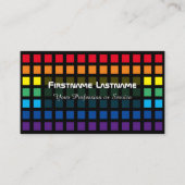 Elegante abstrakte Regenbogenviertel mit farbenfro Visitenkarte (Vorderseite)