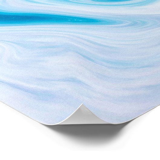 Elegante Abstrakte Ripple | Poster (Ecke)