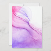 Elegante Abstrakte Rosa Violet Gold Frame Wedding Einladung (Rückseite)