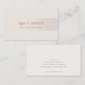 Elegante Abstrakte Rose Gold Lila Wasserfarbe Visitenkarte (Vorne/Hinten)