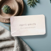 Elegante Abstrakte Rose Gold Lila Wasserfarbe Visitenkarte