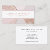 Elegante Abstrakte Rose | Visitenkarte (Vorne/Hinten)