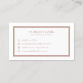 Elegante Abstrakte Rose| Visitenkarte (Rückseite)