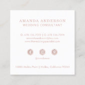 Elegante Abstrakte Rose| Visitenkarte (Rückseite)