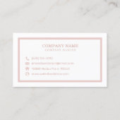 Elegante Abstrakte Rose| Visitenkarte (Rückseite)