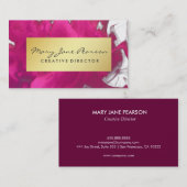 Elegante abstrakte rote WatercolorBrushstrokes Visitenkarte (Vorne/Hinten)