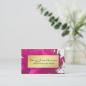 Elegante abstrakte rote WatercolorBrushstrokes Visitenkarte (Stehend Vorderseite)