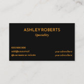 Elegante abstrakte Samt Aquarell Visitenkarte (Rückseite)