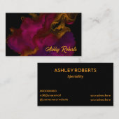 Elegante abstrakte Samt Aquarell Visitenkarte (Vorne/Hinten)