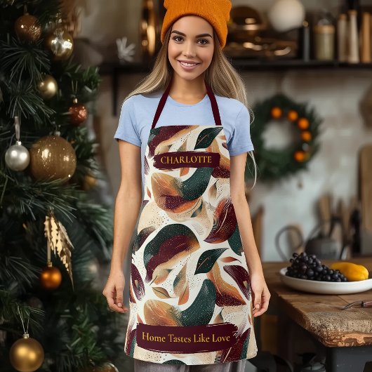 Elegante Abstrakte Schürze mit Individuelle Name