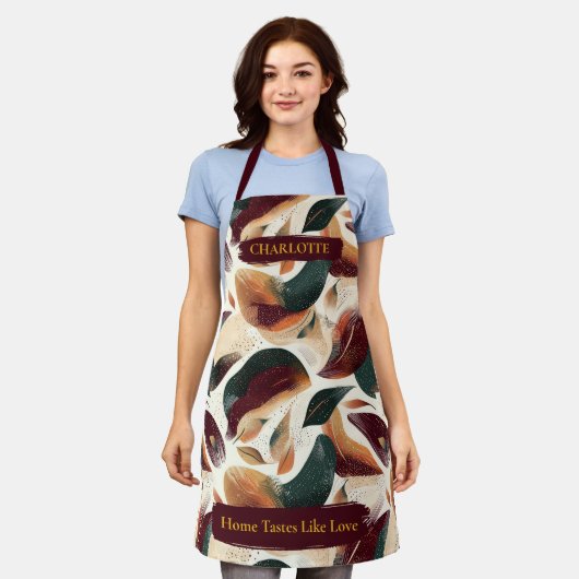 Elegante Abstrakte Schürze mit Individuelle Name (Getragen)