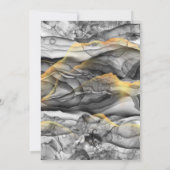 Elegante Abstrakte Schwarz-Grau-Hochzeit Einladung (Rückseite)