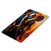 Elegante Abstrakte Silhouette im Fiery Tones Magnet (Linke Seite)