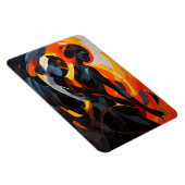 Elegante Abstrakte Silhouette im Fiery Tones Magnet (Rechte Seite)